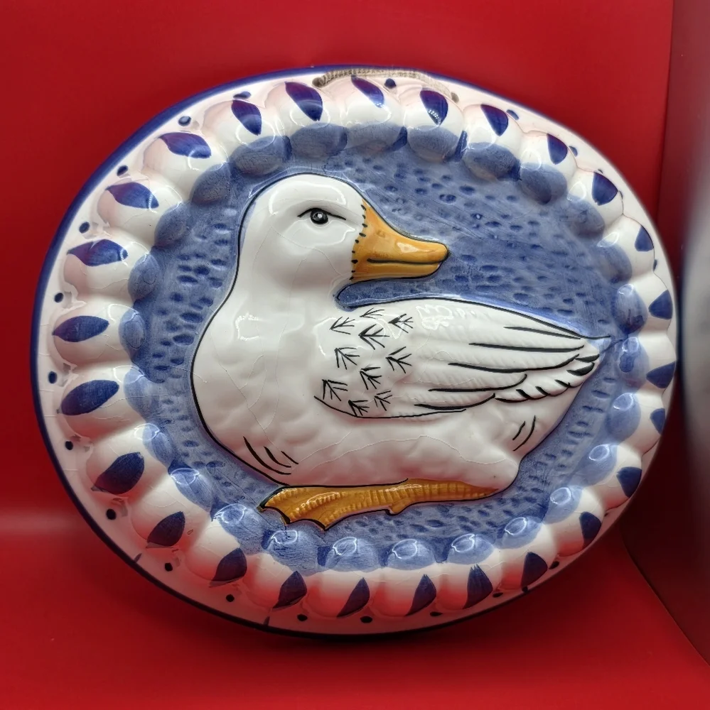 Ceramic Duck Wall Plaque Vintage Sigma Tastesetter Ceramic Duck Jello Mold Wall